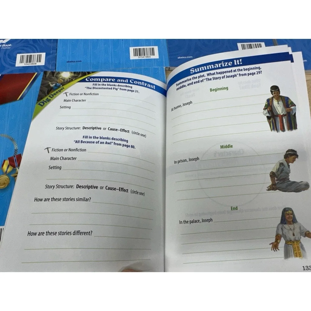 Abeka 3rd Grade Reading Set 10 Readers, pilgrims progress, Maple, Heroes